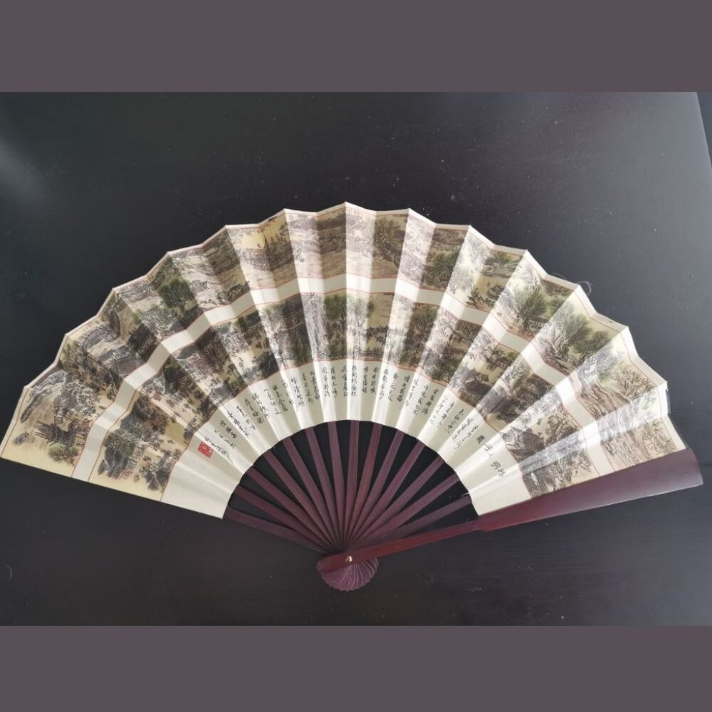 Along the River During the Qingming Festival Fan